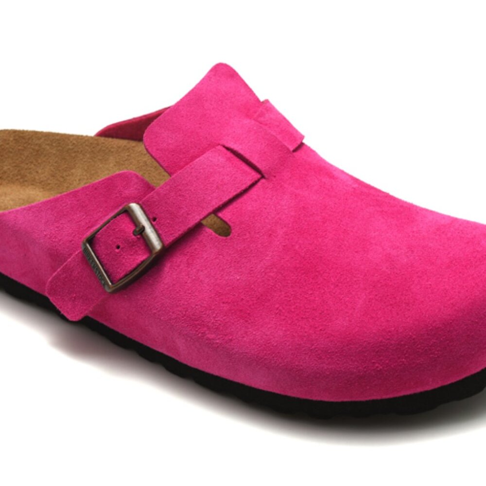 Birkenstock Boston Suede Leather Narrow Soft Footbed Clog